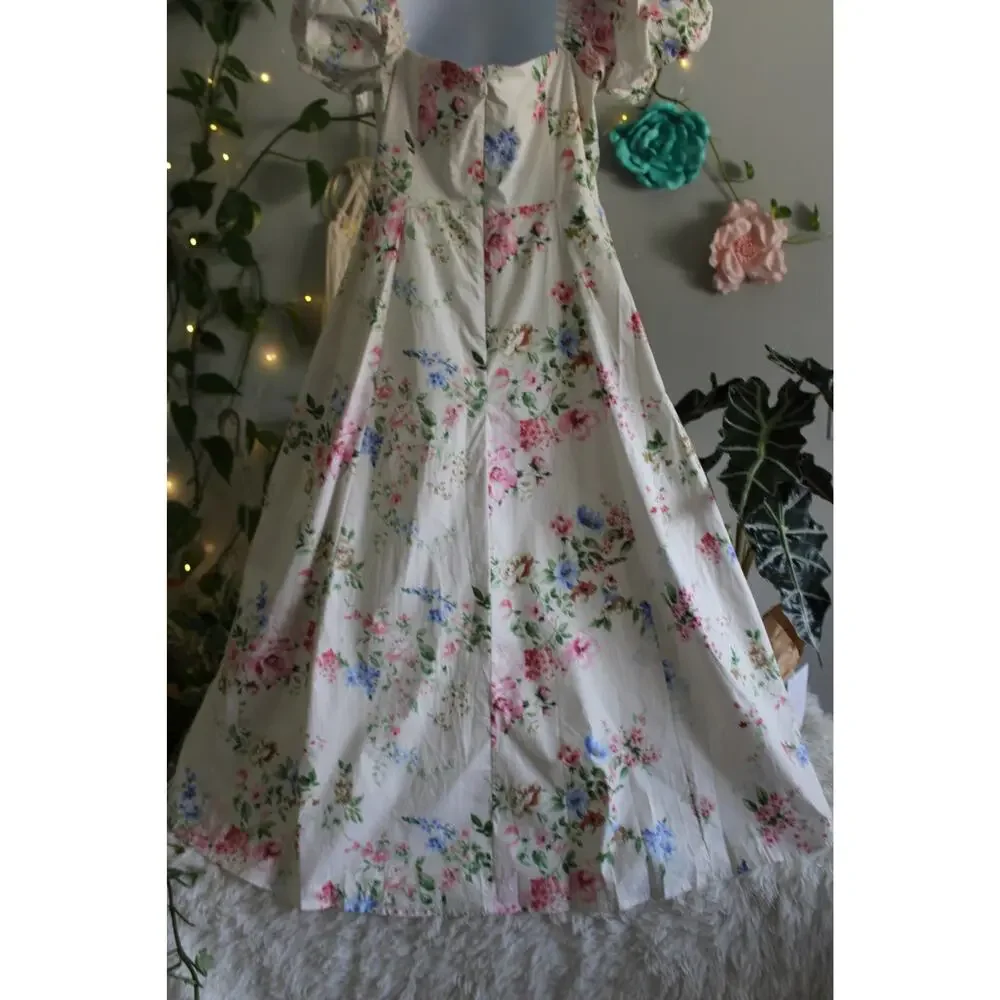 Altar’d State Floral Puff Sleeve Maxi Dress Size Small msrp 99 - Picture 14 of 16